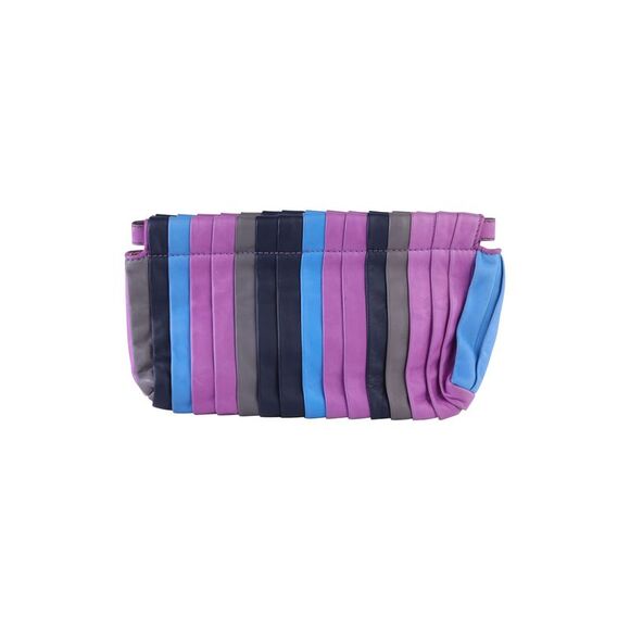 Chloé Multicolored Pleated Leather Clutch